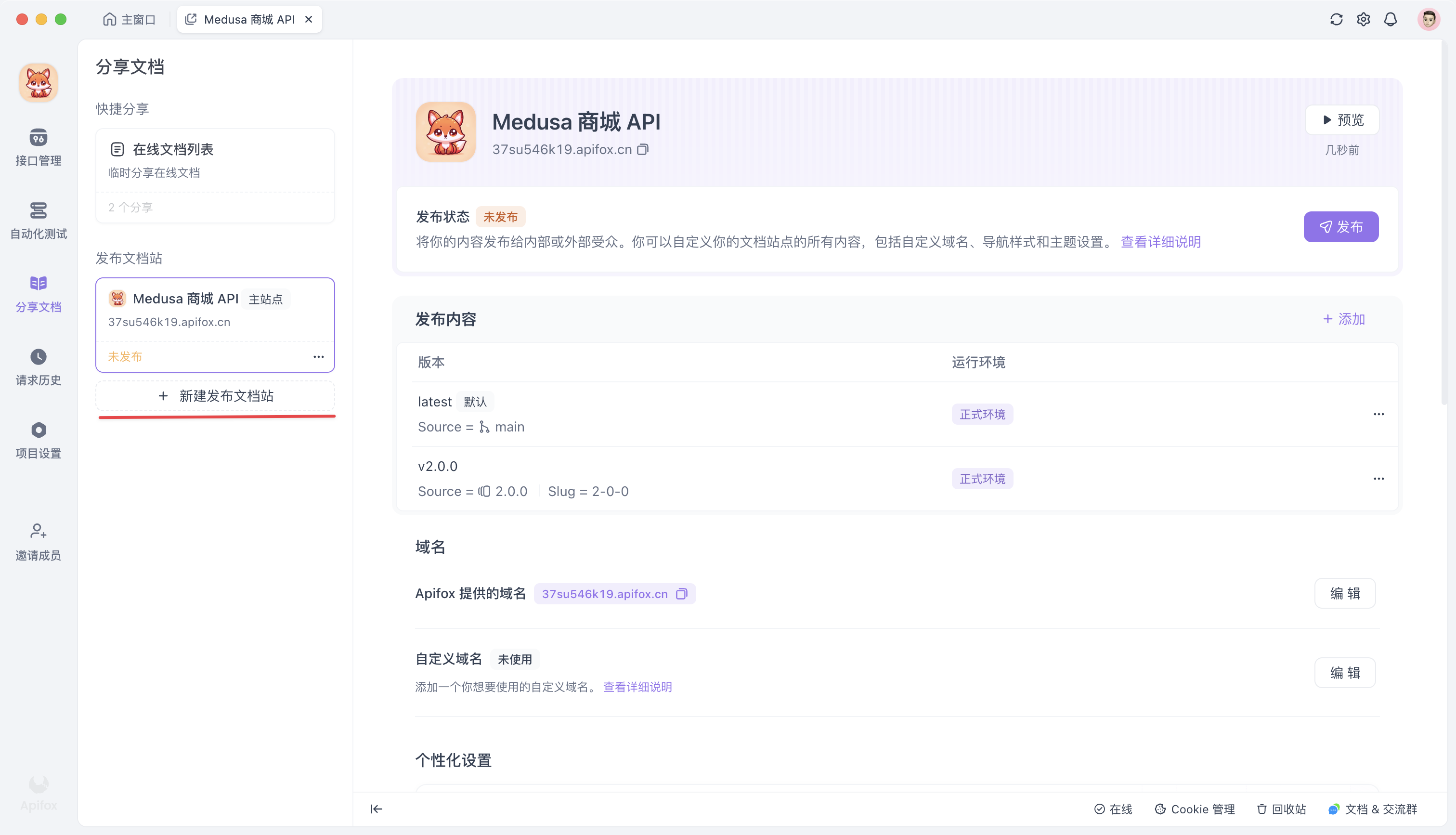 发布文档站
